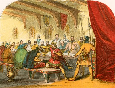 King Edmund and the Robbers by English School