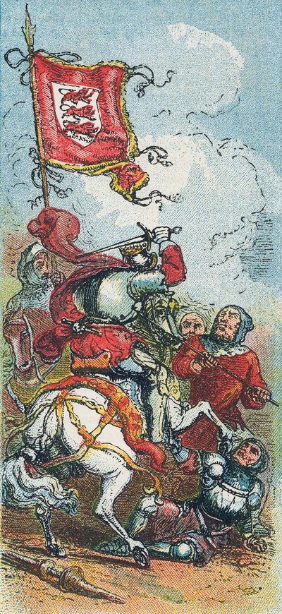 King Edward III at the Battle of Crecy by English School