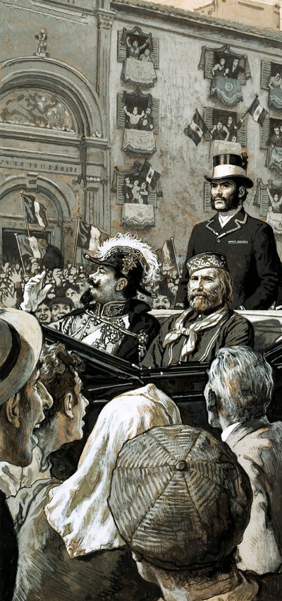 King Emmanuel was publicly proclaimed king of Italy by Garibaldi by English School
