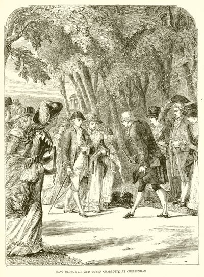 King George III and Queen Charlotte at Cheltenham by English School