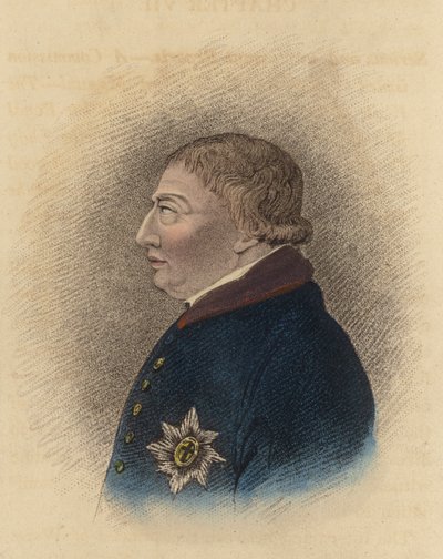 King George III, from a sketch taken at Windsor during his illness by English School