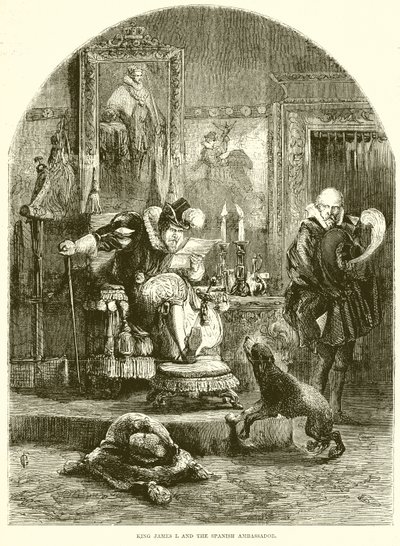King James I and the Spanish Ambassador by English School