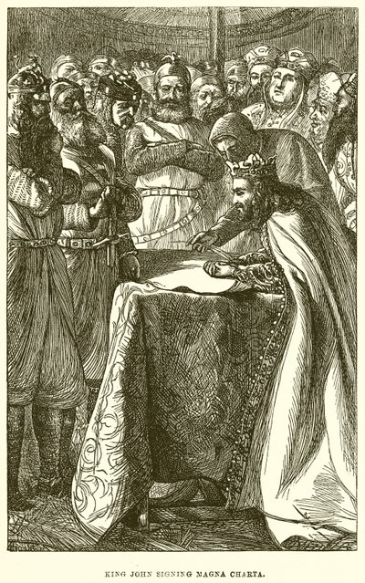 King John Signing Magna Carta by English School