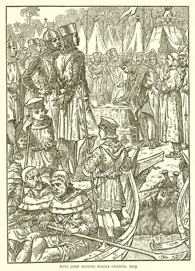 King John signing Magna Carta, 1215 by English School
