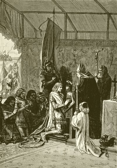 King John Taking Communion Before the Battle of Poitiers by English School