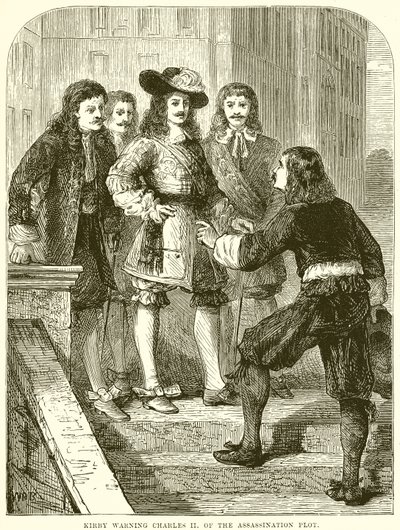 Kirby warning Charles II of the Assassination Plot by English School