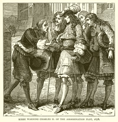 Kirby warning Charles II of the Assassination Plot, 1678 by English School