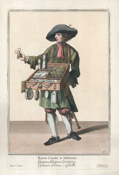 Knives, Combs or Inkhorns by English School