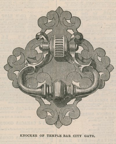 Knocker of Temple Bar City Gate by English School