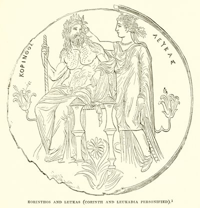 Corinth and Leukadia Personified by English School