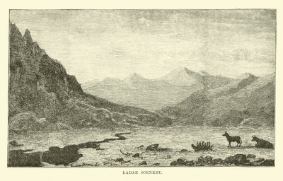 Ladak Scenery by English School