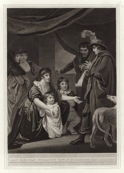 Lady Elizabeth Grey entreating Edward IV to protect her children by English School