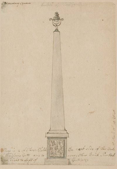 Lamp Near Bedford House, London, Taken Down in 1799 by English School