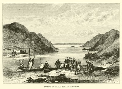 Landing of Charles Edward at Moidart by English School