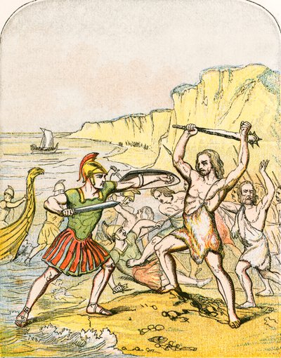 Landing of Julius Caesar by English School