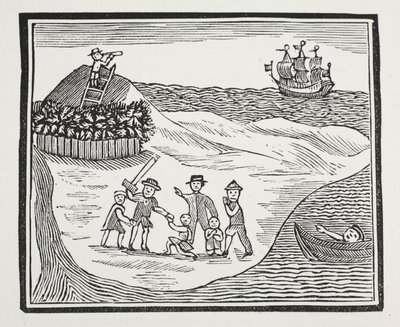 Landing of Mutinous Crew on Island by English School