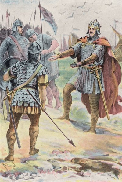 Landing of William of Normandy by English School
