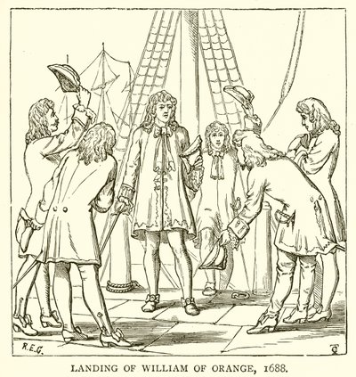 Landing of William of Orange, 1688 by English School