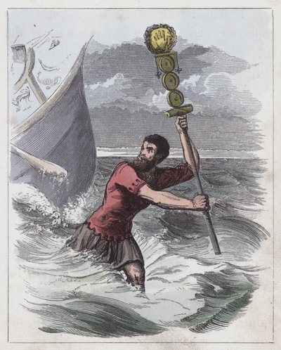 Landing of the Romans by English School