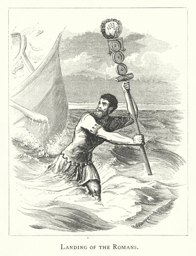 Landing of the Romans by English School