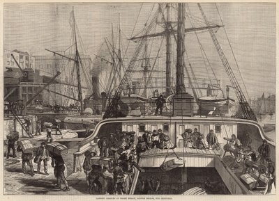 Landing Oranges at Fresh Wharf, London Bridge, for Christmas by English School