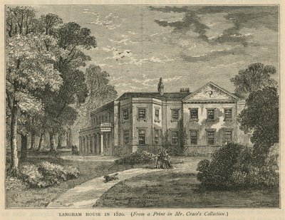 Langham House in 1820 by English School