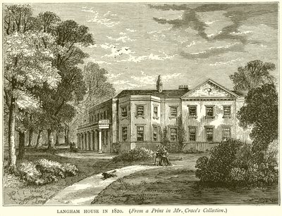 Langham House in 1820 by English School