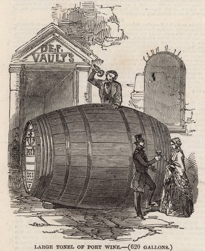 Large Tonel of Port Wine by English School
