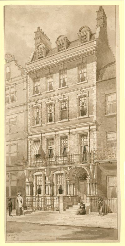 Last House in the Corner of Bedford Square and Adeline Street, London by English School