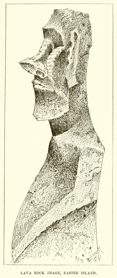Lava Rock Image, Easter Island by English School