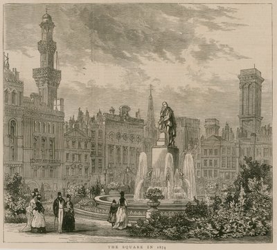 Leicester Square, London, in 1874 by English School
