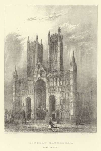 Lincoln Cathedral, West Front by English School