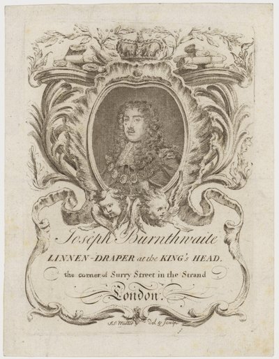 Linen Draper, John Burnthwaite, Trade Card by English School