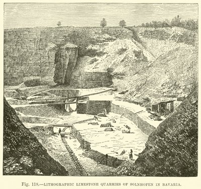Lithographic Limestone Quarries of Solnhofen in Bavaria by English School