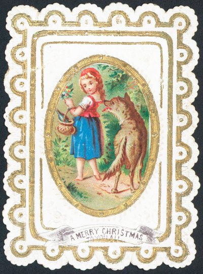 Little Red Riding Hood, Christmas Card by English School