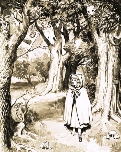 Little Red Riding Hood puzzle page by English School