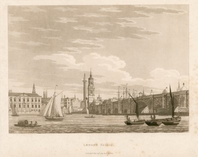 London Bridge, 1799 by English School