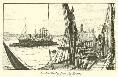 London Bridge from the Tower by English School