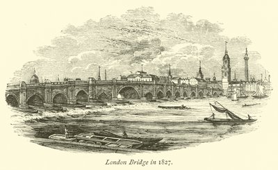 London Bridge in 1827 by English School