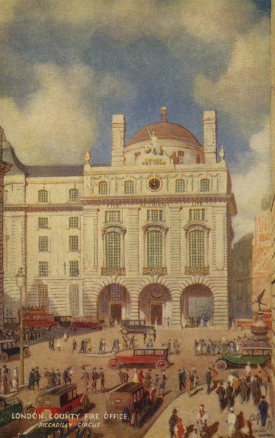 London County Fire Office, Piccadilly Circus by English School