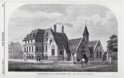 London School-Board Schools, Forest Hill (engraving) by English School