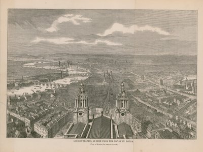 London Traffic as Seen from the Top of St Pauls by English School