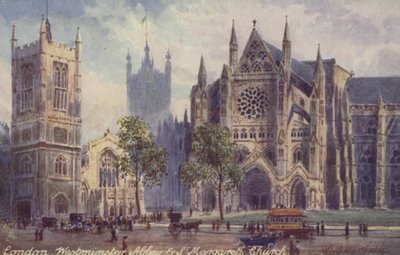 London, Westminster Abbey and St Margarets Church by English School