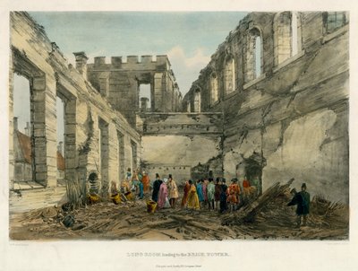 Long Room Leading to the Brick Tower, Tower of London Fire, 1841 by English School
