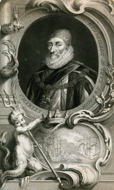 Lord Howard of Effingham, Armada Admiral of the Fleet by English School
