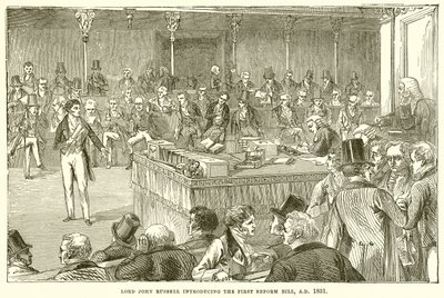 Lord John Russell Introducing the First Reform Bill, A.D. 1831 by English School