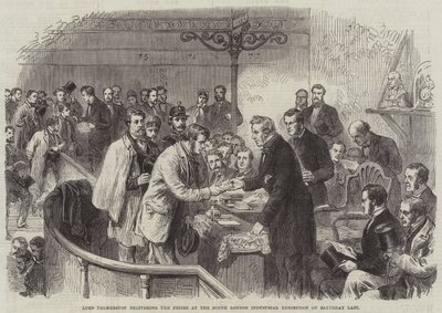 Lord Palmerston delivering the Prizes at the South London Industrial Exhibition on Saturday Last by English School