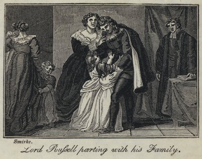 Lord Russell parting with his Family by English School