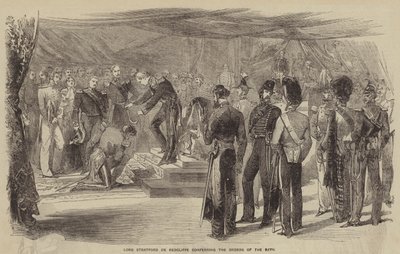Lord Stratford de Redcliffe Conferring the Orders of the Bath by English School