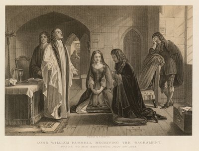Lord William Russell Receiving the Sacrament Prior to His Execution, 21 July 1683 by English School